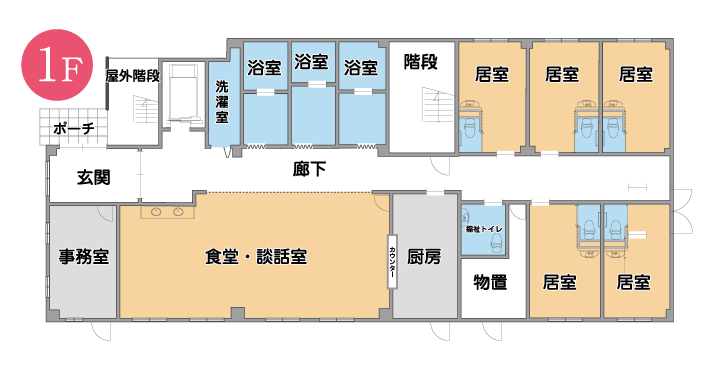 館内見取り図1F